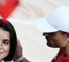 Pour faire taire les rumeurs, Florent Manaudou a confié sur le plateau de 50' Inside ce samedi 22 février face à Isabelle Ithurburu : "Là, ce n'est pas du tout le cas. C'est sûr que c'est une émission un peu spéciale parce qu'on doit danser très proche".
Florent Manaudou et sa compagne Lola Duménil - Les célébrités assistent à la victoire de l'équipe de France de basket face au Canada (82-73) lors des Jeux Olympiques de Paris2024, le 6 août 2024. © Jacovides-Perusseau / Bestimage