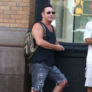 Julian Lennon dans Soho avec un ami. New York, NY, États-Unis, 3 septembre 2018. Photo INSTARimages/ABACAPRESS.COM