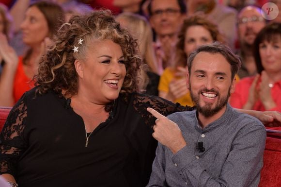 Marianne James et Christophe Willem lors de l'enregistrement de Vivement Dimanche à Paris, France, 28 septembre 2015. Photo by Max Colin/ABACAPRESS.COM