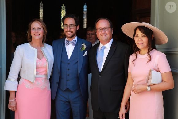 Thomas Hollande et Emilie Broussouloux se sont mariés dans le petit village de Meyssac en Corrèze en présence de leurs parents respectifs François Hollande, Ségolène Royal ainsi que Mr et Mme Broussouloux. Photo : ABACAPRESS.COM