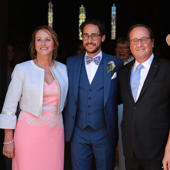 Thomas Hollande et Emilie Broussouloux se sont mariés dans le petit village de Meyssac en Corrèze en présence de leurs parents respectifs François Hollande, Ségolène Royal ainsi que Mr et Mme Broussouloux. Photo : ABACAPRESS.COM