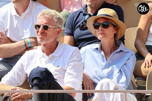Denis Brogniart, Hortense Brogniart dans les tribunes lors des Internationaux de France Roland Garros 2023 le 06 juin 2023 à Paris, France. Photo Nasser Berzane/Abaca