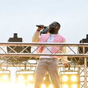Après quelques titres, des coupures de son ont perturbé sa prestation.

Show de de Gims lors du 105ème Prix d'Amérique à l'Hippodrome de Vincennes le 25 janvier 2026. © Lionel Urman/Bestimage
