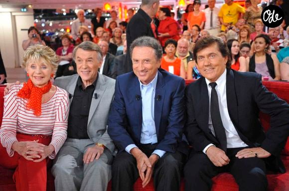 Michel Drucker, Annie Cordy, Frank Michael, Salvatore Adamo - Enregistrement de l'émission "Vivement dimanche" à Paris le 5 juin 2012   AGENCE / BESTIMAGE