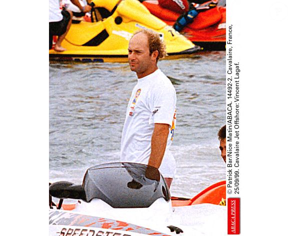 Vincent Lagaf à Cavalaire, France, le 25/09/99. Crédit Patrick Bar/Nice Matin/Abaca