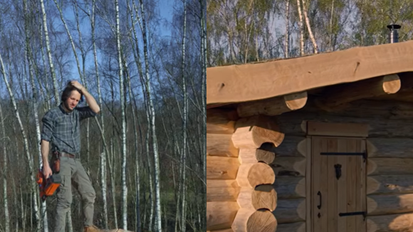 Vianney aidé par Edgar, son fils de 4 ans, pour construire sa cabane retirée de Paris : des images partagées