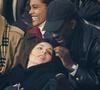 Le chef Mory Sacko et sa femme Emilie - Célébrités dans les tribunes lors du match de Ligue 1 McDonald's opposant le Paris Saint-Germain (PSG) à l'Olympique de Marseille (OM) - (3-1) au Parc des Princes à Paris le 16 mars 2025. © Cyril Moreau/Bestimage