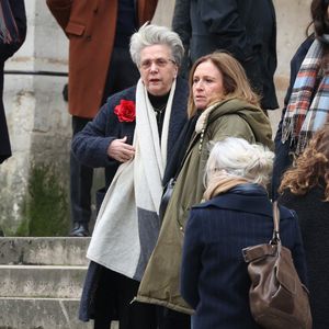 Françoise Laborde arrivant à la cérémonie des obsèques de Catherine Laborde à l'église Saint-Roch à Paris, France, le 6 février 2025. L'emblématique présentatrice météo de TF1 est décédée le 28 janvier 2025 à l'âge de 73 ans, des suites d'une démence à corps de Lewy, une maladie neurodégénérative dont Catherine Laborde souffrait depuis 2014. Photo par Jerome Domine/ABACAPRESS.COM