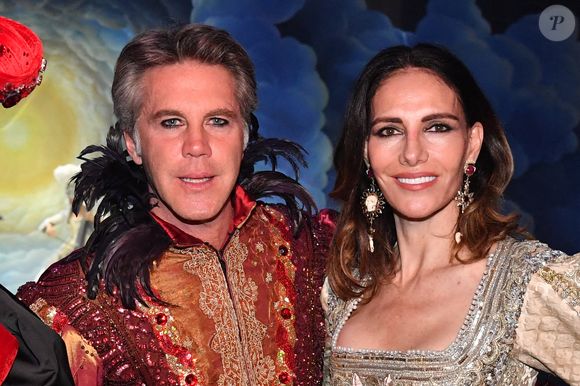 Handout - La créatrice de mode et directrice artistique du bal Il Ballo del Doge Antonia Sautter, le prince Emanuele Filiberto de Savoie et Adriana Abascal lors du bal de carnaval Il Ballo del Doge (le bal des Doges) à Venise, en Italie, le 1er mars 2025. Photo par Il Ballo del Doge via ABACAPRESS.COM