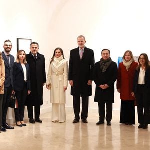 Le roi Felipe VI d'Espagne et la reine Letizia à l'Académie royale d'Espagne à Rome le 10 décembre 2024.