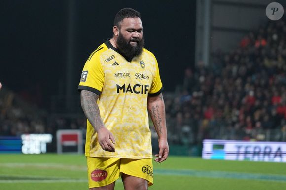 Uini Atonio du Stade Rochelais pendant le match du championnat de France Top 14 entre le Stade Rochelais et le Stade Toulousain le 4 janvier 2025 au stade Marcel Deflandre à La Rochelle, France.

© Laurent Lairys/PsnewZ/Bestimage