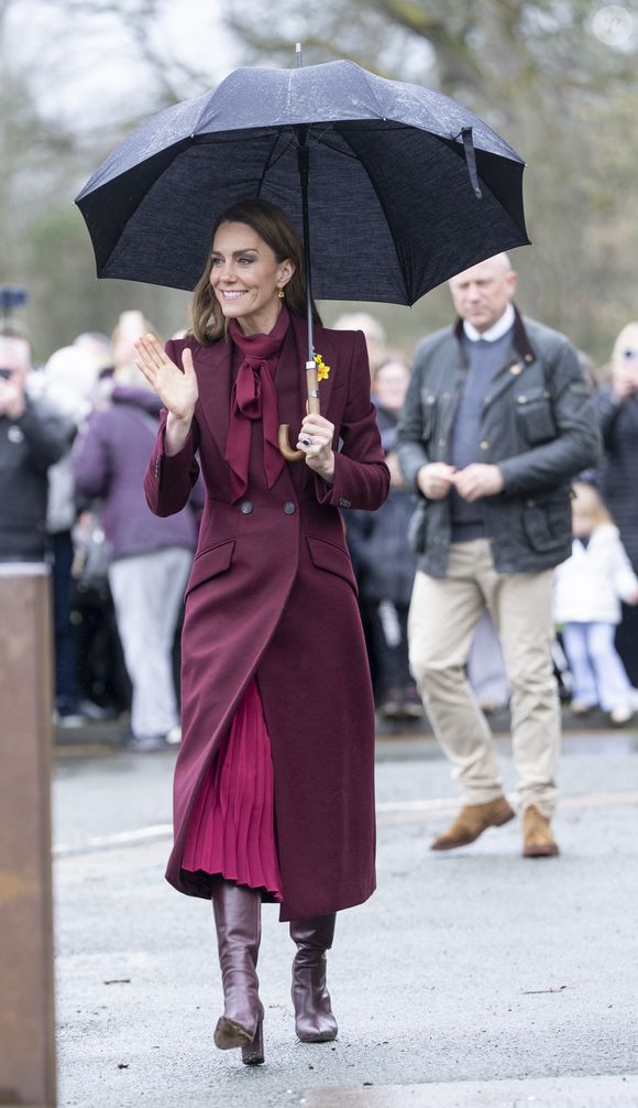 Le Prince William, le Prince de Galles, et Catherine, la Princesse de Galles, visitent Powys, à l'occasion de la fête de la Saint Davids. Photo par GOFF  / BESTIMAGE