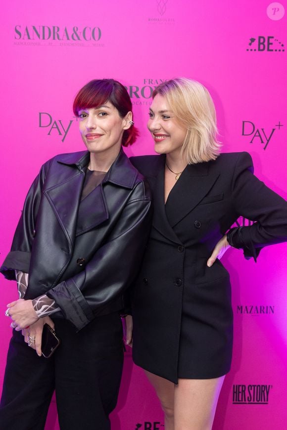 Exclusif - Jennifer Ayache et Nolwenn De Cara à la soirée "bal patché" à la suite Sandra & Co lors du Festival International des Séries de Cannes, Canneseries Saison 8, à l’hôtel JW Marriott Cannes le 26 avril 2025. © Aurelio Stella / William Sanches Tavares / Evenjoy / Bestimage