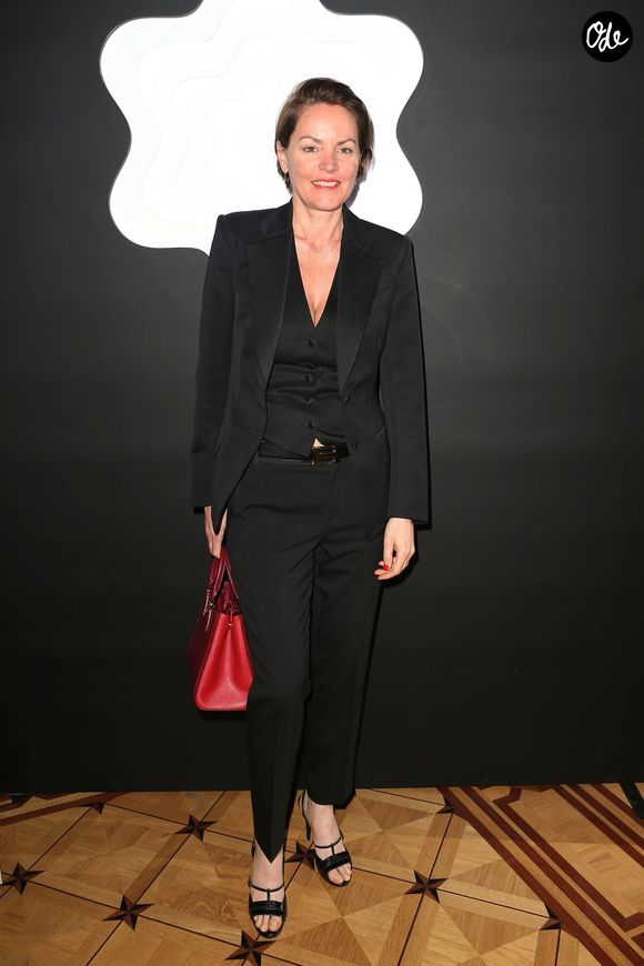 Exclusif - Cendrine Dominguez - Le stylo Meisterstück de Montblanc fête son 90e anniversaire à l'Institut des lettres et des manuscrits à Paris le 1er avril 2014.