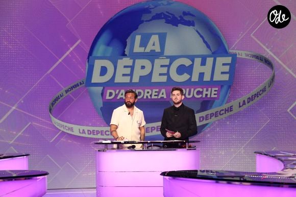 Cyril Hanouna, Andrea Bruche, sur le plateau de TBT9 (Tout beau tout n9uf), présenté par C.Hanouna, et diffusé en direct sur W9, à Paris, France, le 3 avril 2026. © Jack Tribeca/Bestimage