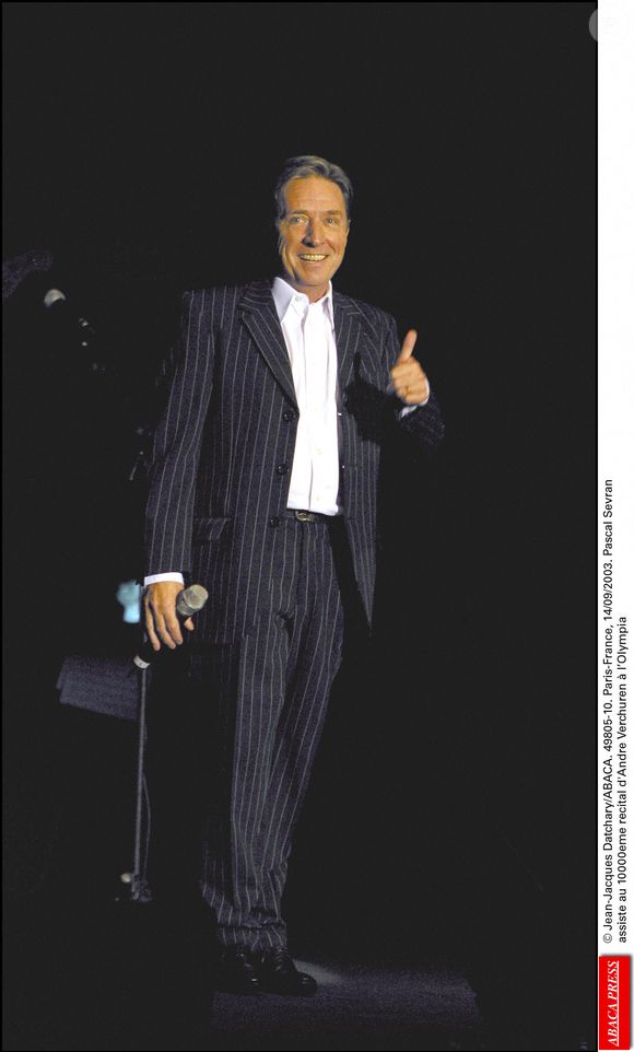 © Jean-Jacques Datchary/ABACA. 49805-10. Paris-France, 14/09/2003. Pascal Sevran assiste au 10000eme gala d'Andre Verchuren a l'Olympia