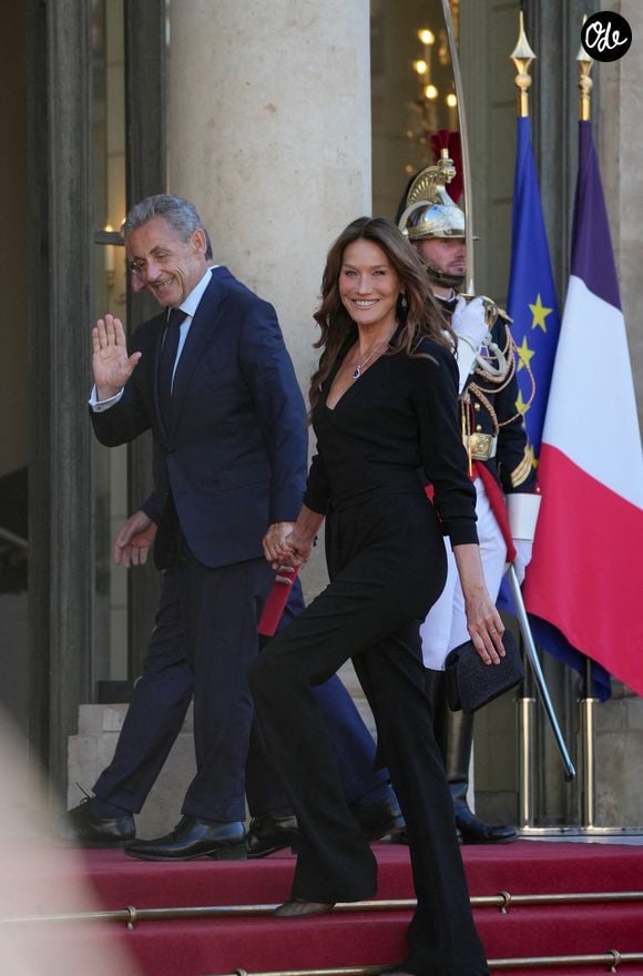 Nicolas Sarkozy, Carla Bruni-Sarkozy lors d'un dîner d'état à l'Elysée avec le président du Rwanda et sa femme le 2 juin 2026.

© Anne-Sophie Guebey / Bestimage