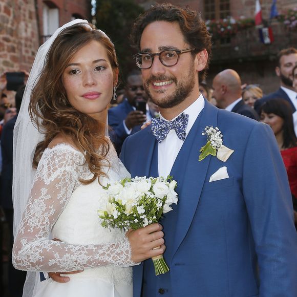 Mariage de Thomas Hollande et de la journaliste Emilie Broussouloux l'église de Meyssac en Corrèze, près de Brive, ville d'Emiie. Le 8 Septembre 2018.
© Patrick Bernard-Guillaume Collet / Bestimage