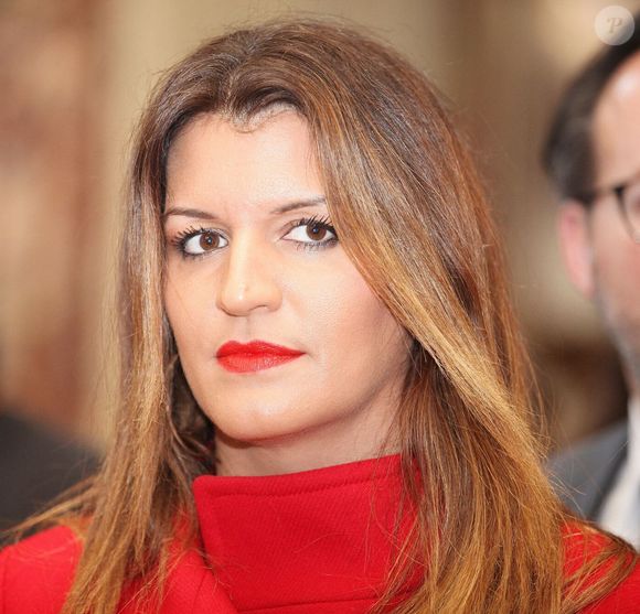 Marlène Schiappa, Secrétaire d'État auprès de la Première ministre, chargée de l'Économie sociale et solidaire et de la Vie associative- Remise du prix Ilan Halimi à l'Hôtel de Bourvallais à Paris, en présence d'E.Dupond-Moretti, ministre de la Justice, le 14 février 2023.  © Jonathan Rebboah / Bestimage