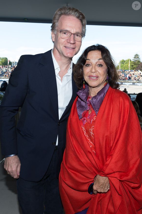 Exclusif - Olivier Royant et Albina du Boisrouvray - People dans le pavillon Eiffel décoré par Luxury Living lors du Longines Paris Eiffel Jumping au Bois de Boulogne à la plaine de Jeux de Bagatelle à Paris le 2 juillet 2016.  © Olivier Borde / Veeren / Bestimage