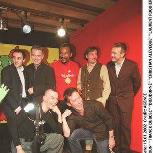 Elie Semoun, Franck Dubosc, Dieudonné, Laurent Ruquier, Arturo Brachetti, Jean-Luc Lemoine au 20 ans du Festival Juste pour rire. Photo par AGENCE / BESTIMAGE
