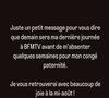 Et il a présenté son dernier bulletin météo avant son congé maternité, le 9 mai 2025
Marc Hay de BFMTV en congé paternité depuis le 9 mai 2025
