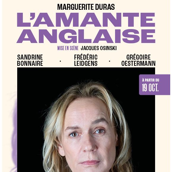 Dans "L'Amante Anglaise", une femme est interrogée suite à la disparition de son mari.

Affiche du spectacle "L'Amante Anglaise" au Théâtre de l'Atelier.