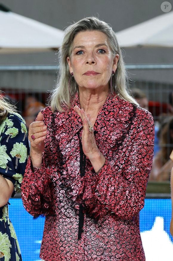 La princesse Caroline de Hanovre - Jumping international Monte Carlo, Longines Global Champions Tour à Monaco le 6 juillet 2024. © Claudia Albuquerque/Bestimage