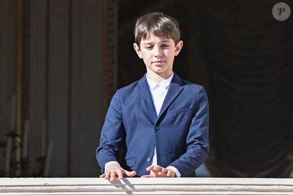 Raphael Elmaleh apparaît au balcon du Palais de Monaco lors des célébrations de la Fête Nationale à Monte-Carlo, Monaco le 19 novembre 2024. Photo by David Niviere/ABACAPRESS.COM