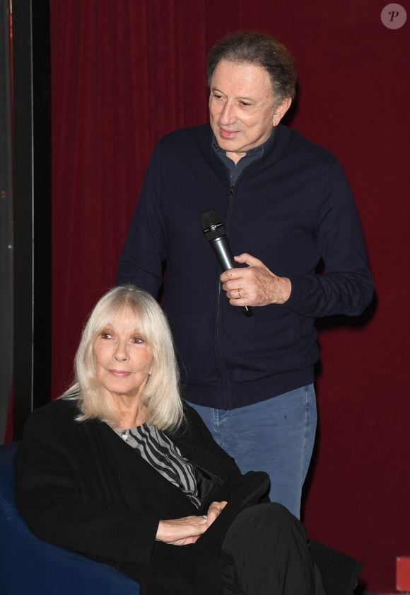 Exclusif - Michel Drucker et sa femme Dany Saval - Projections de deux séances exceptionnelles du film "Signé Furax" en hommage à Marc Simenon au cinéma Mac Mahon à Paris le 27 octobre 2019. © Coadic Guirec/Bestimage