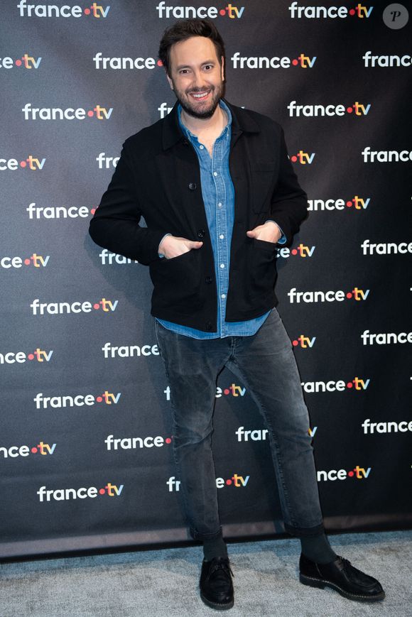 Adrien Rohard assiste au 40ème anniversaire de l'émission Tele Matin dans les locaux de France Télévision à Paris, France, le 06 février 2025. Photo by Aurore Marechal/ABACAPRESS.COM