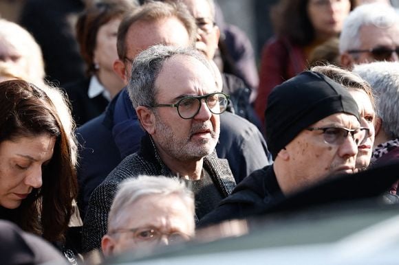 Bruno Solo - Arrivées aux obsèques de Bruno Salomone en l'église Sainte-Anne de Polangis de Joinville-le-Pont (Val-de-Marne) le 23 mars 2026. © Cyril Moreau - Dominique Jacovides / Bestimage