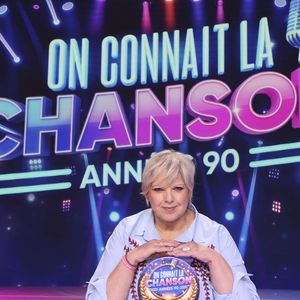 Exclusif - Laurence Boccolini, lors de l'enregistrement de l'émission On Connait La Chanson Années 90, présentée par L.Boccolini et diffusée le 19 mai 2026 sur W9, à Paris, France, le 8 avril 2026. © Jack Tribeca/Bestimage