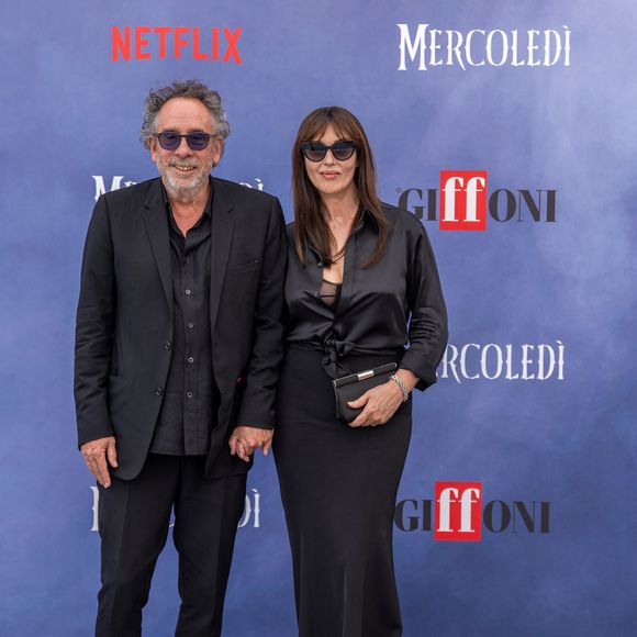 Monica Bellucci et son compagnon Tim Burton lors du 55ème édition du Giffoni Film Festival, le 25 juillet 2025 @SGP / BESTIMAGE