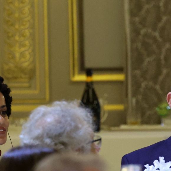 Narah Baptista et son compagnon Vincent Cassel lors du dîner d’État en l’honneur du président brésilien et de sa femme au palais présidentiel de l’Élysée à Paris, France, le 5 juin 2025. 

© Dominique Jacovides / Bestimage
