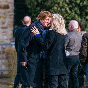 Bernard Sauvat aux obsèques du chanteur Herbert Léonard au crématorium de Saint-Fargeau-Ponthierry, France, le 12 mars 2025. © Bestimage