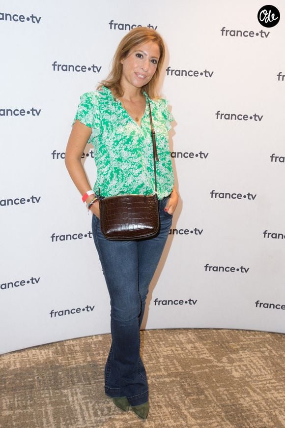 Lea Salame lors de la conférence de presse de France Télévision au Pavillon Gabriel à Paris, en France, le 24 août 2021. Photo : Nasser Berzane/ABACAPRESS.COM