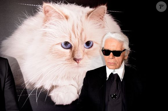 Karl Lagerfeld au Vernissage - Corsa Karl et Choupette à Berlin le 3 février 2005. Photo par Steffens/DDP images/ABACAPRESS.COM