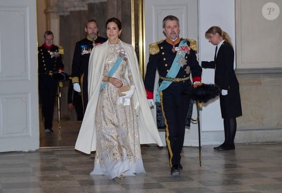 Le roi Frederik et la reine Mary de Danemark donnent une réception du Nouvel An en l'honneur du corps diplomatique au palais de Christiansborg à Copenhague, le 5 janvier 2026. Photo par Action Press / Bestimage