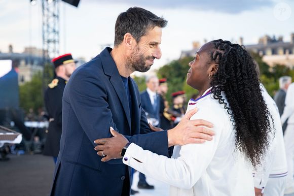 Tony Estanguet, président du COJO, lors de la cérémonie de remise des décorations aux athlètes médailles aux Jeux Olympiques et Paralympiques de Paris2024. © Eric Tschaen/Pool/Bestimage