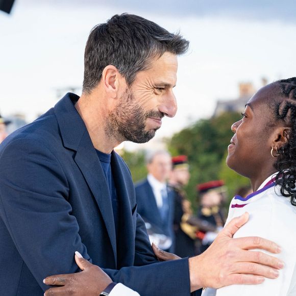 Tony Estanguet, président du COJO, lors de la cérémonie de remise des décorations aux athlètes médailles aux Jeux Olympiques et Paralympiques de Paris2024. © Eric Tschaen/Pool/Bestimage
