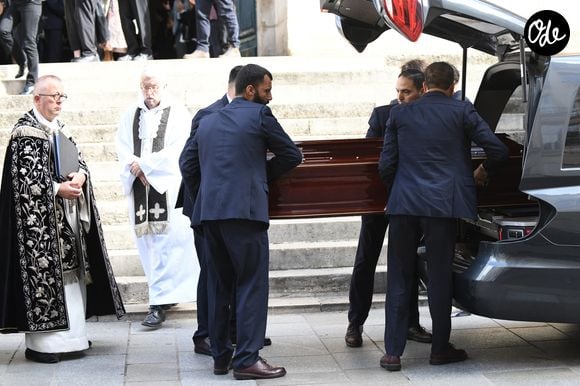 Exclusif - Obsèques d'Arnaud Denis en l'Eglise Saint Roch à Paris, le 1er octobre 2026.