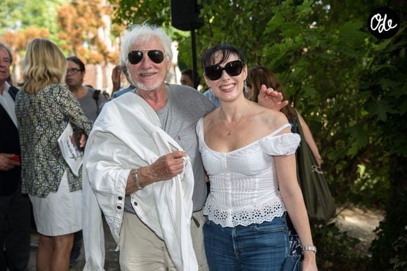Hugues Aufray et Murielle Megevand  présents à la 22e édition de la « Forêt des Livres » à Chanceaux-près-Loches, en France, le 27 août 2017. Photo de Pascal Avenet/ABACAPRESS.COM