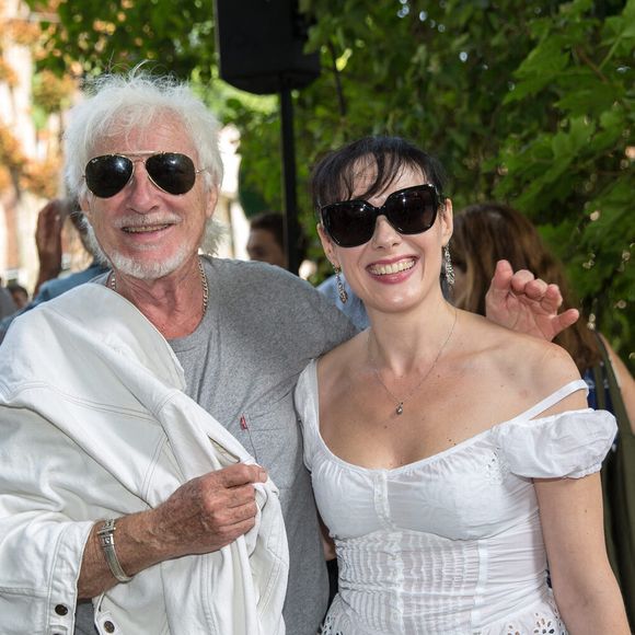 Hugues Aufray et Murielle Megevand  présents à la 22e édition de la « Forêt des Livres » à Chanceaux-près-Loches, en France, le 27 août 2017. Photo de Pascal Avenet/ABACAPRESS.COM