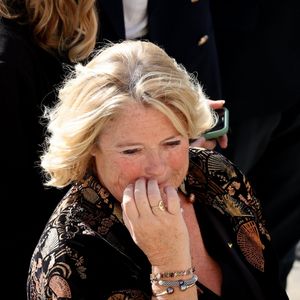 Marina Carrère d'Encausse lors de l'hommage à Hélène Carrère d’Encausse aux Invalides à Paris le 3 octobre 2023. © Dominique Jacovides / Bestimage