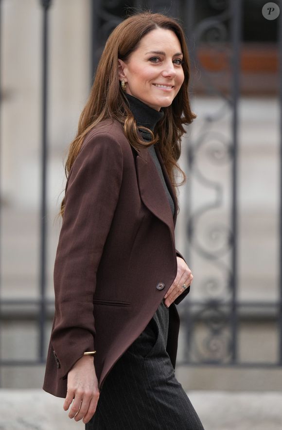 Catherine (Kate) Middleton, princesse de Galles, lance un nouveau projet de la "Royal Foundation Centre for Early Childhood" visant à soutenir les jeunes enfants dans le développement de compétences sociales à Londres, Royaume Uni, le 4 février 2025. © Julien Burton/Bestimage