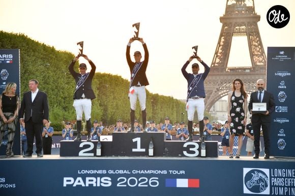 Charlotte Casiraghi à la remise du Prix de la ville de Paris  lors de la 12ème édition Longines Paris Eiffel Jumping au pied de la Tour Eiffel sur le Champ-de-Mars à Paris, le 20 juin 2026.

© Perusseau / Veeren / Bestimage