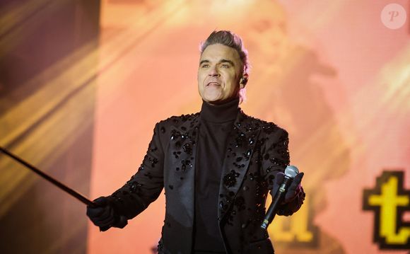 Robbie Williams en concert à Schladming, pour l'ouverture officielle de la station de ski. Le 8 décembre 2023. Action Press / Bestimage