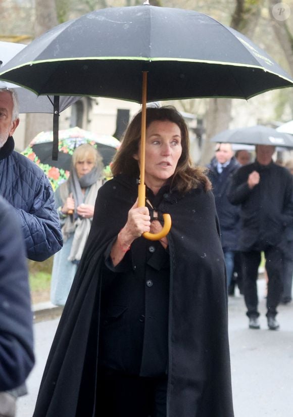 Cécilia Attias - Sorties des obsèques de l'avocat Hervé Temime au cimetière du Montparnasse à Paris, France, le 14 avril 2023. © Clovis-Jacovides/Bestimage