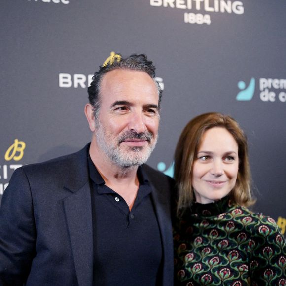 Jean Dujardin et sa femme Nathalie Péchalat (nouvelle présidente de l'association "Premiers de Cordée") - Dîner de charité Breitling à la Samaritaine pour l’association "Premiers de Cordée" à Paris le 4 avril 2024.© Rachid Bellak/Bestimage